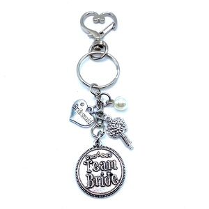 Bridesmaid Keychain Bag Charm Team Bride